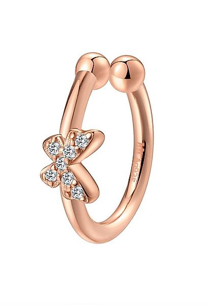 Hey Happiness Ohrklemme Flora & Fauna, aus 925 Silber vergoldet, Schmetterl günstig online kaufen