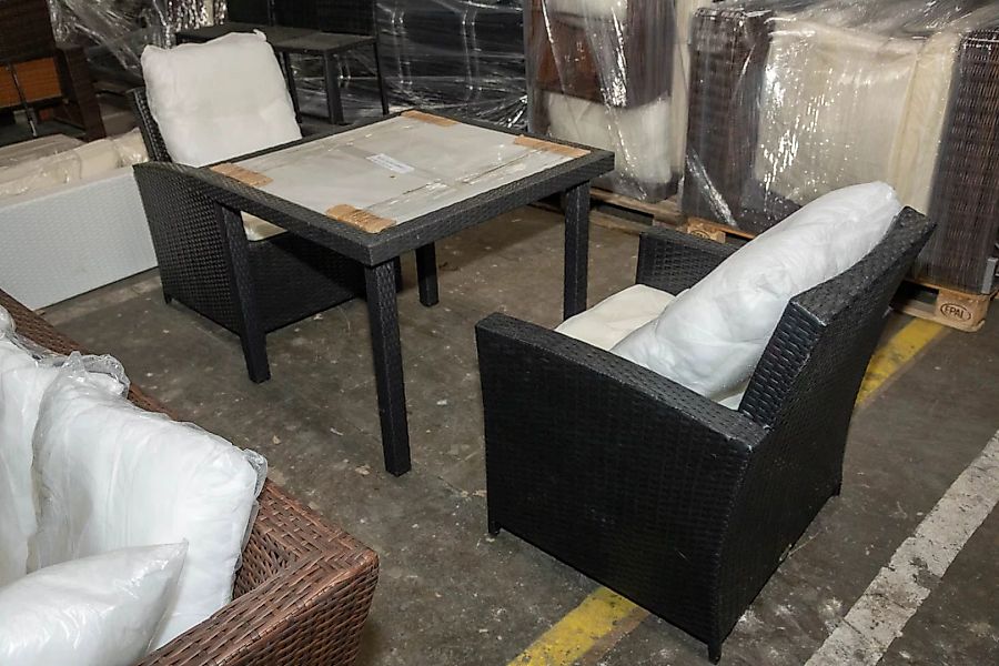 #HBM 3011: 2x Sessel Fisolo mit Tisch Rio-schwarz günstig online kaufen