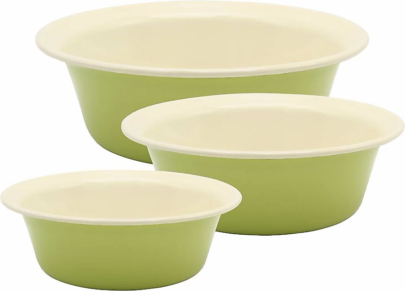 Krüger Schüssel "Emaille Schüssel-Set Juist, 3 tlg. (Ø 20, Ø 24 und Ø 28 cm günstig online kaufen