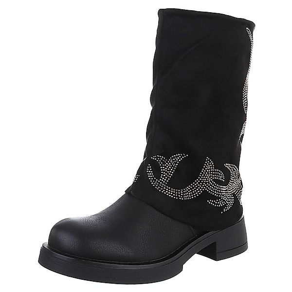 Ital-Design Damen Cowboyboots Biker Westernstiefel (88519568) günstig online kaufen