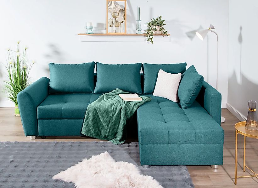 COLLECTION AB Ecksofa "JANA L-Form", inkl. Bettfunktion,Bettkasten und Bonn günstig online kaufen