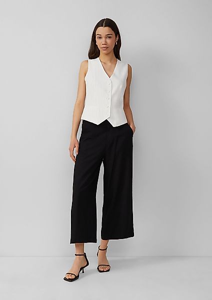 QS 7/8-Hose Culotte aus Leinenmix günstig online kaufen