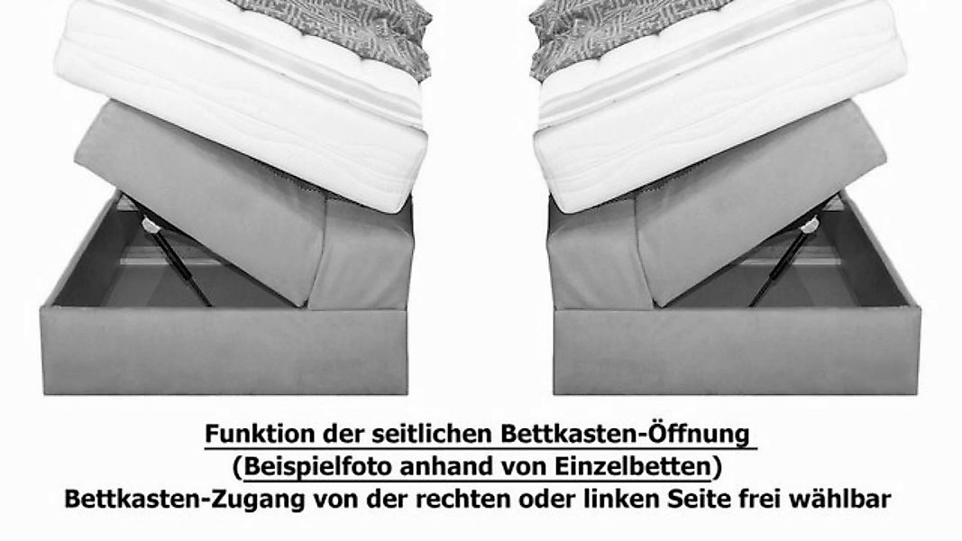 PAARA Boxspringbett Dubai mit Bettkasten Kopfteil Fußteil Stauraum, inkl. M günstig online kaufen