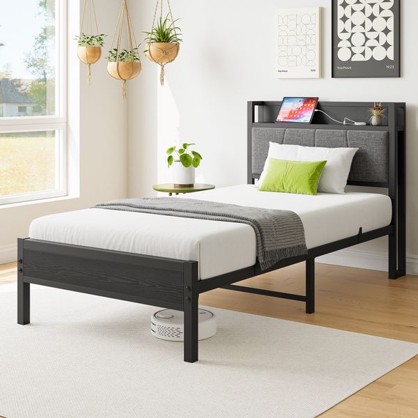 HAUSS SPOLE Metallbett Polsterbett Bettgestell Jugendbett günstig online kaufen