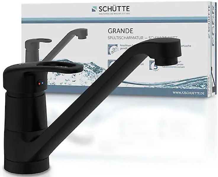 Schütte Küchenarmatur Grande Matt Schwarz günstig online kaufen