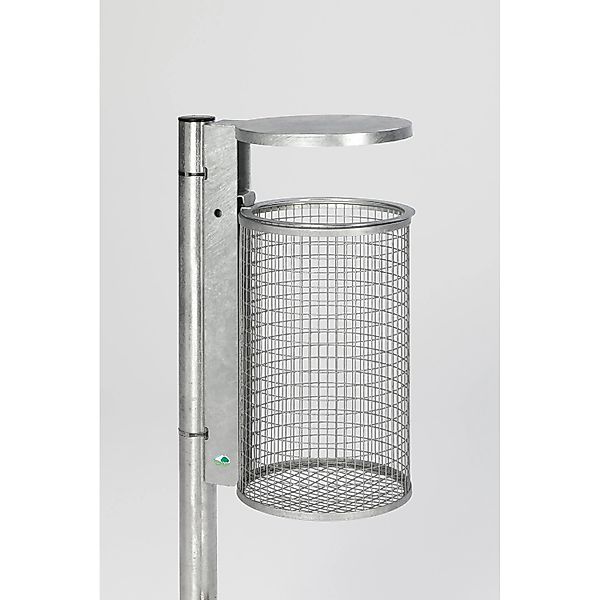 PROREGAL Abfallsammler Zur Wand Oder Rohrbefestigung Mit Schutzdach 50 Lite günstig online kaufen