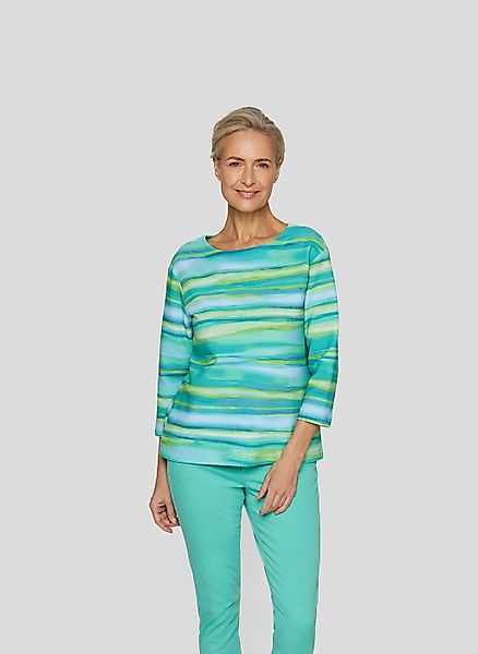 Rabe Print-Shirt "Rabe Tupfen-Shirt mit Polokragen und 3/4-Arm" günstig online kaufen
