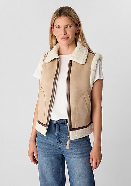 comma Outdoorjacke Outdoor-Weste Weste in Lammfelloptik günstig online kaufen