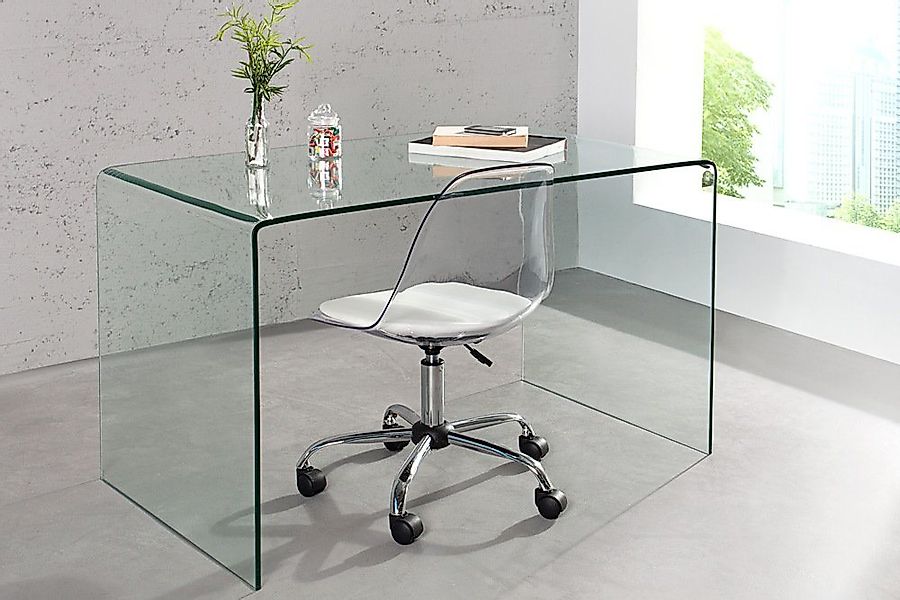 riess-ambiente Schreibtisch FANTOME 120cm transparent, Arbeitszimmer · Glas günstig online kaufen