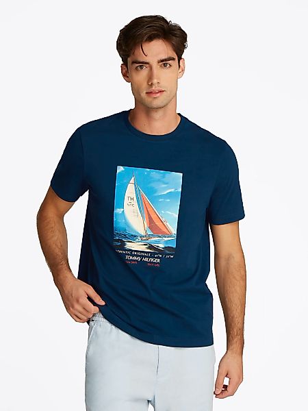 Tommy Hilfiger T-Shirt "HILFIGER COLOR PHOTO PRINT TEE" mit modischem Print günstig online kaufen