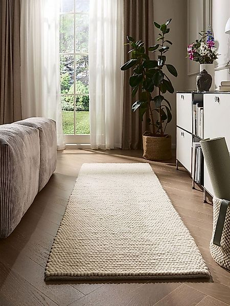 benuta Wollteppich Beads, rechteckig, Höhe: 11 mm, Kunstfaser, Berber, Ethn günstig online kaufen