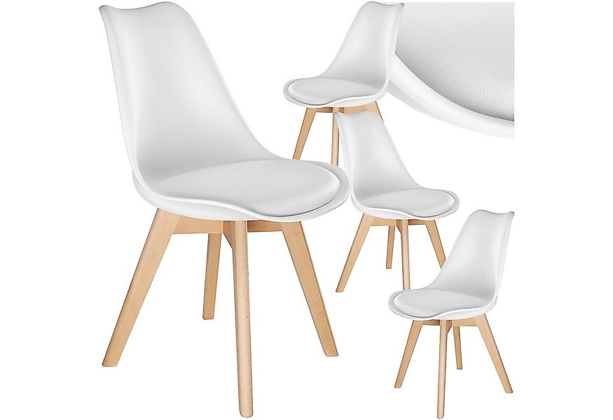 tectake Esszimmerstuhl Küchenstuhl Frederikke ergonomisch, mit Filzgleiter, günstig online kaufen