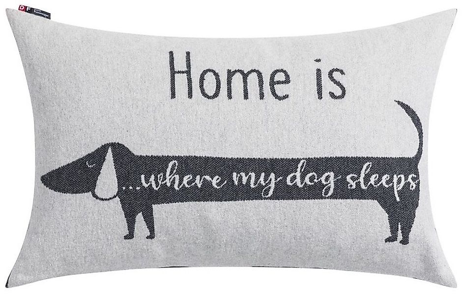 DAVID FUSSENEGGER Kissenhülle Nova 'Dackel home is...' 40 x 60 cm Filz günstig online kaufen
