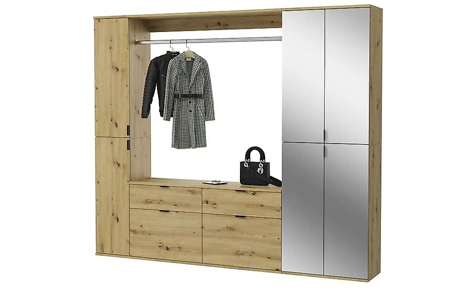 Garderobenkombination  Projekt X ¦ holzfarben ¦ Maße (cm): B: 212 H: 193 T: günstig online kaufen
