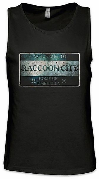 Urban Backwoods Tanktop Raccoon City Sign Ärmelloses T-Shirt Logo Resident günstig online kaufen