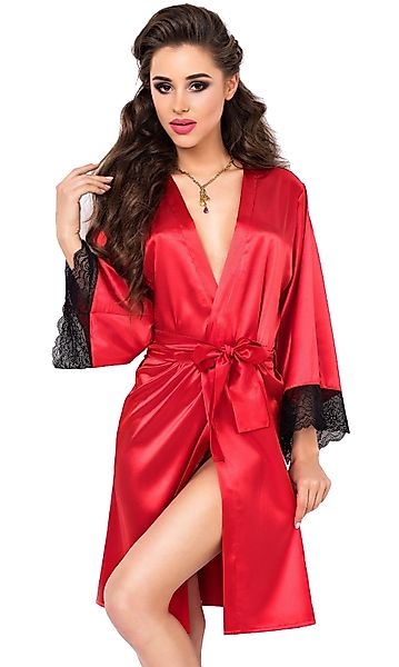 DKaren Morgenmantel Damen Satin Kimono Kurz günstig online kaufen