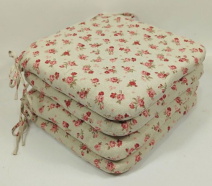 Rattani Sitzkissen Sitzkissen Stuhlkissen Billy 40 x 40 cm Rose, Set 4  günstig online kaufen