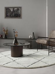 the carpet Teppich »Bahar Shaggy« rund 30 mm Höhe Shaggy eleganter Wohnzimm günstig online kaufen