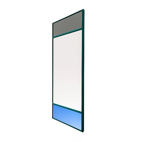 Magis - Vitrail Wandspiegel 70x50cm - grün/mit farbigen Streifen/tief 1,6cm günstig online kaufen