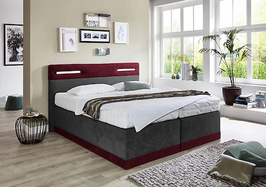 Westfalia Schlafkomfort Boxspringbett mit LED-Beleuchtung günstig online kaufen