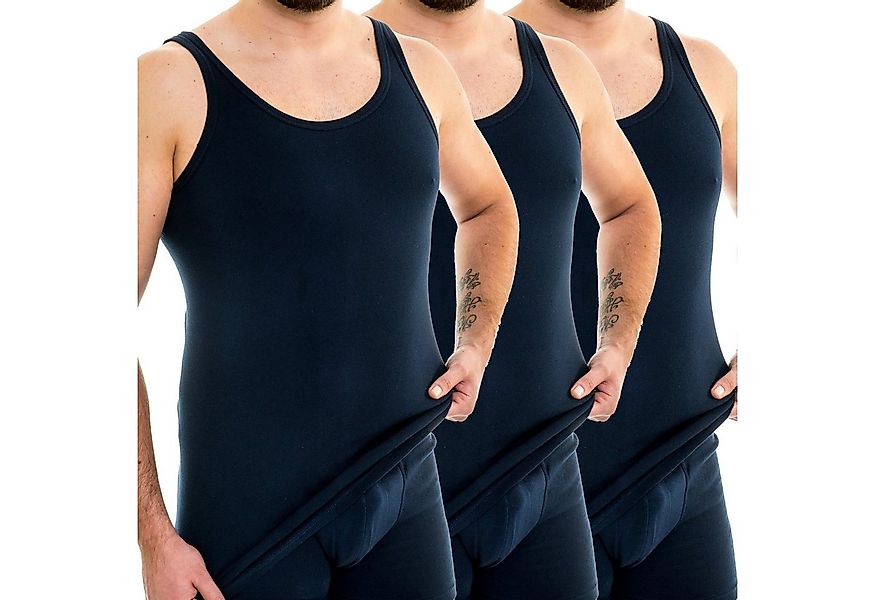 HERMKO Unterhemd 3007 3er Pack extralanges Herren Unterhemd (10 cm) 100% Bi günstig online kaufen