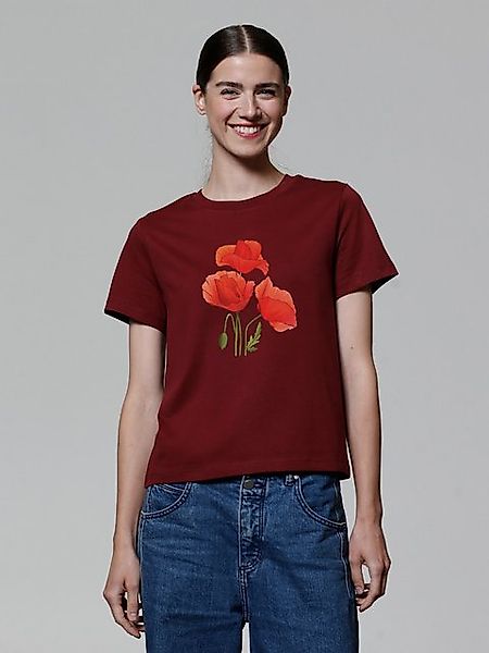 wat? Apparel T-Shirt Poppy Flowers günstig online kaufen