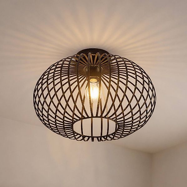 Lindby Deckenlampe Rosalea, messingfarben, Metall, 40cm, E27 günstig online kaufen