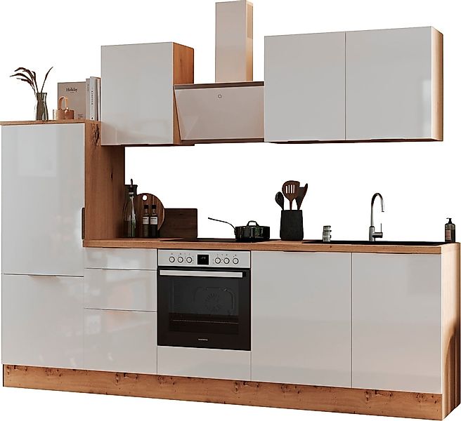 RESPEKTA Küche "Elisabeth", vormontiert, inkl. E-Geräte, Breite 280 cm günstig online kaufen
