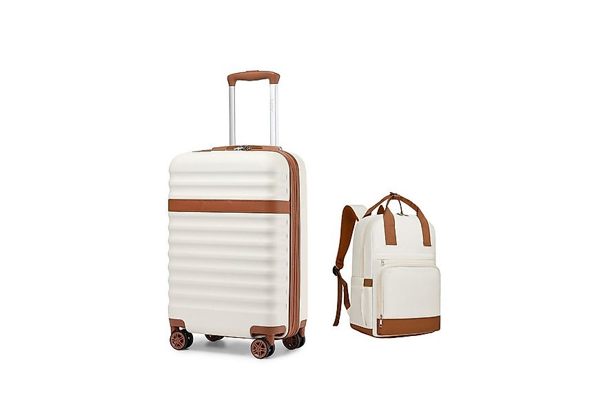 KONO Kofferset ABS+PC Hartschalen-Trolley (55/65/75 cm) + Laptop-Rucksack ( günstig online kaufen