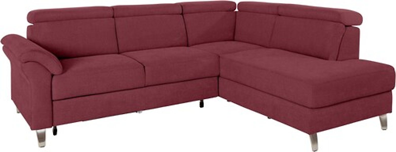 sit&more Ecksofa »Arngast L-Form« inklusive Kopfteilverstellung und Federke günstig online kaufen