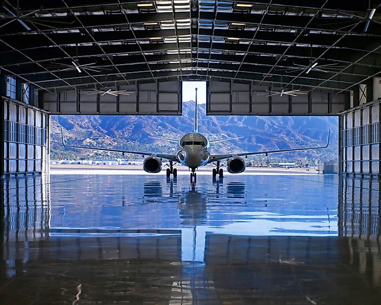 Fototapete "Flugzeughalle" 4,00x2,50 m / Glattvlies Brillant günstig online kaufen