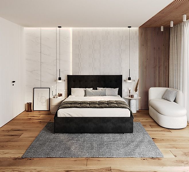 thematys Polsterbett Bett Stauraumbett aus Velours 120x200 140x200 160x200 günstig online kaufen