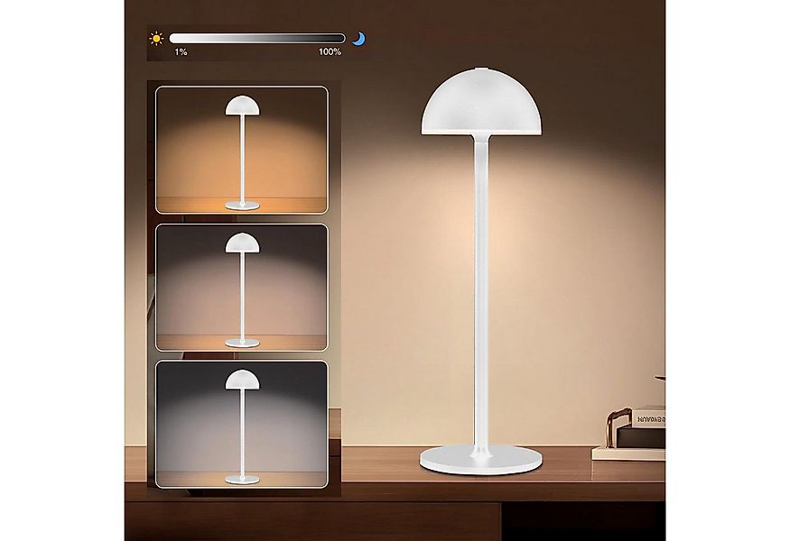 Luckice LED Nachttischlampe Kabellos Dimmbare Tischlampe mit Touch Sensor, günstig online kaufen