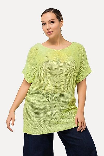 Ulla Popken Strickpullover Pullover Palmen oversized U-Boot-Ausschnitt günstig online kaufen