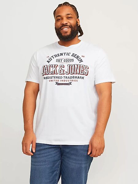 Jack & Jones PlusSize Rundhalsshirt "JJELOGO TEE SS NECK 2COLAW24 3P KMP PL günstig online kaufen