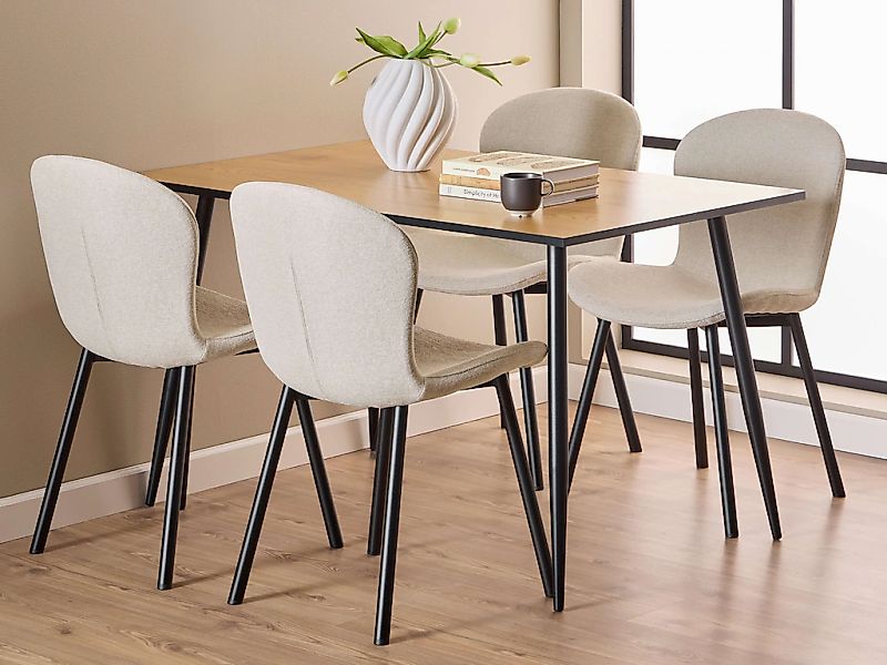 ACTONA GROUP Esszimmer-Set "Esspruppe, Speisetisch mit Wohnzimmerstühlen" K günstig online kaufen