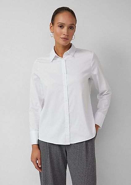 s.Oliver Langarmbluse Bluse Popeline-Bluse mit Umschlag an den Manschetten günstig online kaufen