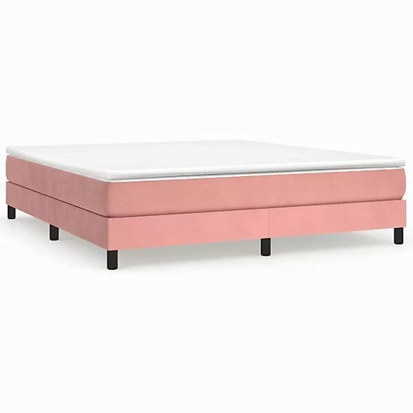 furnicato Bett Boxspringbett mit Matratze Rosa 160x200 cm Samt günstig online kaufen