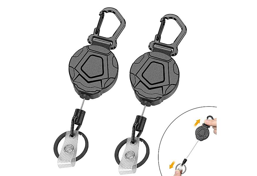 SURFOU Schlüsselanhänger Schlüsselanhänger 2er-Set mit Karabiner & ausziehb günstig online kaufen