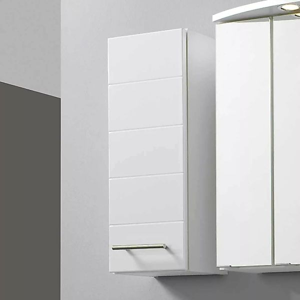 Badezimmer Hängeschrank in Weiß Hochglanz 25 cm günstig online kaufen