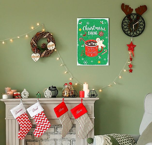 queence Metallbild "Christmas Baking" Schriftzug  Schriftzüge  Weihnachten günstig online kaufen
