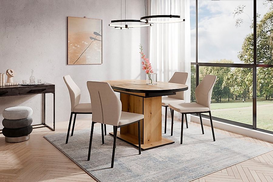 OTTO home Esstisch Basel, Esstisch ausziehbar, in 2 Farben erhältlich, pfle günstig online kaufen