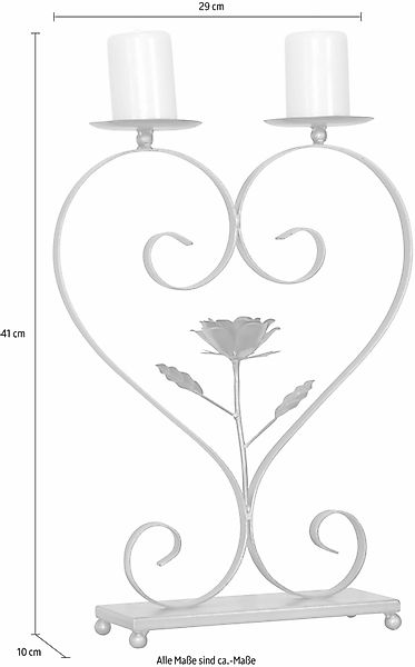 Home affaire Kerzenständer, Kerzenhalter, für zwei Stumpenkerzen, aus Metal günstig online kaufen