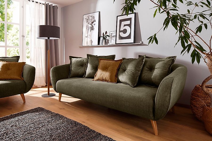 Home affaire 3-Sitzer "Baggio modern und romantisches Design, bequem", Zier günstig online kaufen