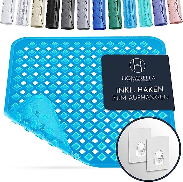 Homerella Duschmatte rutschfest - 100% BPA frei - Inkl. 2 Haken zum Aufhäng günstig online kaufen