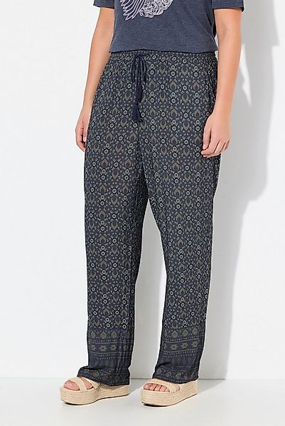 Ulla Popken Schlupfhose Hose Rose weites Bein Elastikbund günstig online kaufen