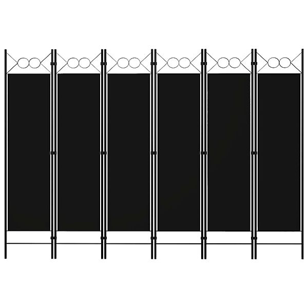 vidaXL 6-Tlg Raumteiler Schwarz 240 x 180 cm 320714 günstig online kaufen