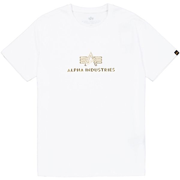 Alpha Industries  T-Shirts & Poloshirts Basic Mid Logo TPU T-Shirt - white/ günstig online kaufen