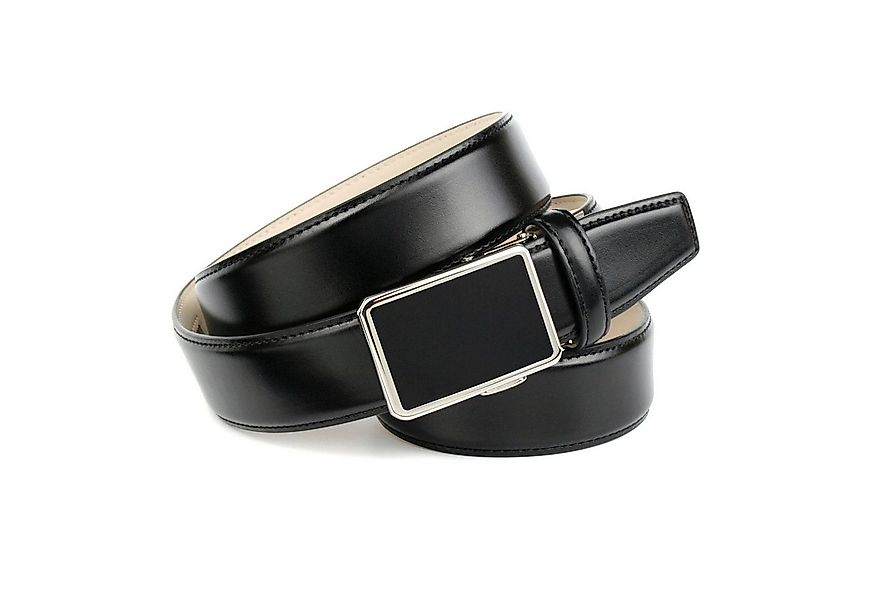 Anthoni Crown Ledergürtel für Anzüge in Schwarz günstig online kaufen