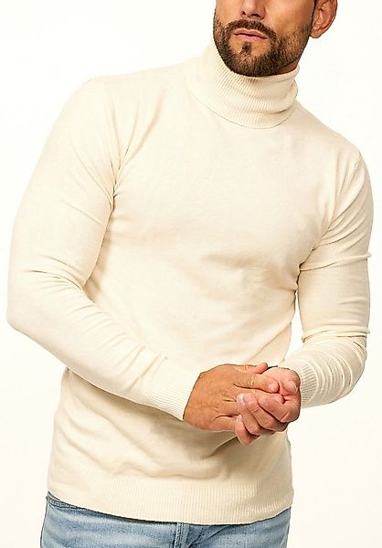 DAILY COTTON Rollkragenpullover als Feinstrick Pulli in Slim Fit für Herren günstig online kaufen
